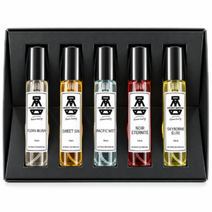 Elegant 10 ML mini perfume pack by Velvet Vapour featuring assorted scents