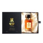 Dark Oud Élite by Velvet Vapour in its open black-and-gold gift box
