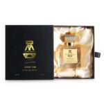 Sweet Sin by Velvet Vapour in its open black-and-gold gift box